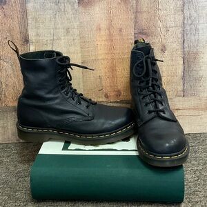 Dr. Martens Black Leather Lace-Up Boots